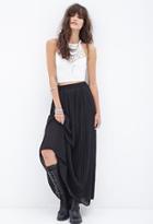 Forever21 Pleated Chiffon Maxi Skirt