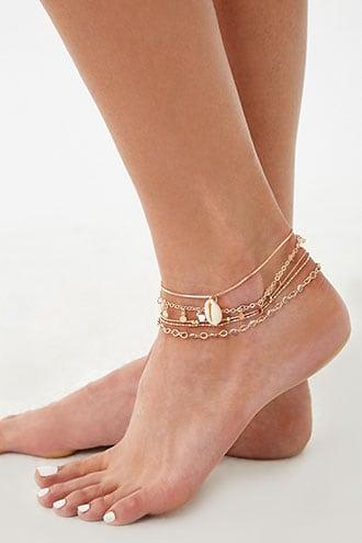 Forever21 Cowrie Shell Anklet Set