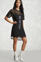 Forever21 No Rules Mesh T-shirt Dress