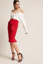 Forever21 Scuba-knittwist-front Skirt