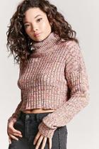 Forever21 Marled Knit Turtleneck Cropped Sweater