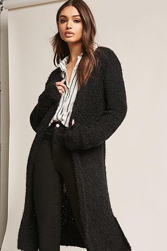 Forever21 Longline Popcorn Knit Cardigan