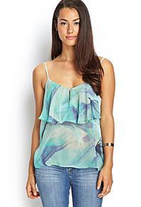 Forever21 Chiffon Flounce Cami