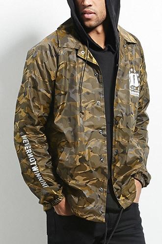 Forever21 Franchise Camo Coach Jacket
