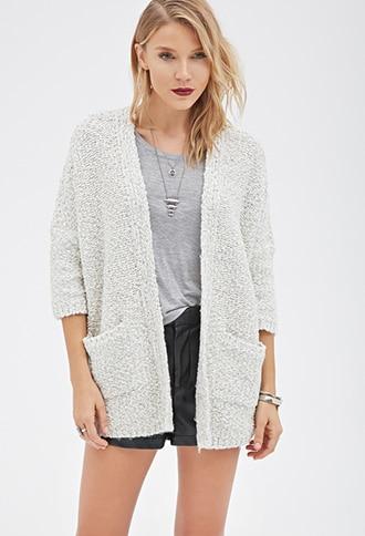 Forever21 Contemporary Textured Knit Dolman Cardigan