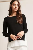 Forever21 Contrast Accordion-pleat Top