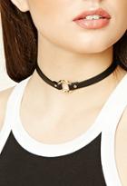 Forever21 Black & Gold Faux Leather Choker