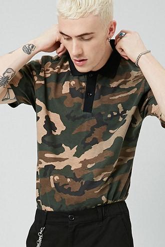 Forever21 American Stitch Camo Polo