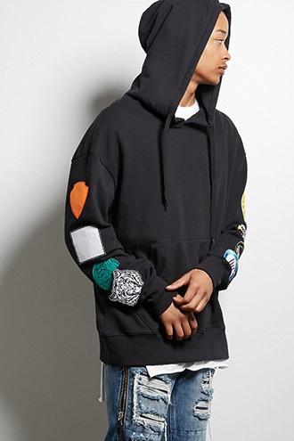 Forever21 Private Academy Patched Hoodie