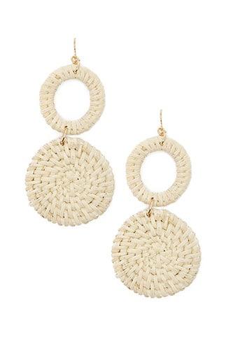 Forever21 Tiered Wicker Drop Earrings