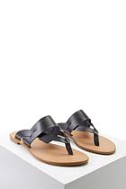 Forever21 Faux Leather Thong Sandals