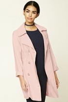 Forever21 Women's  Blush Belted Trench Coat