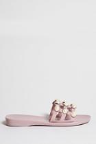 Forever21 Faux Pearl Slip-on Sandals