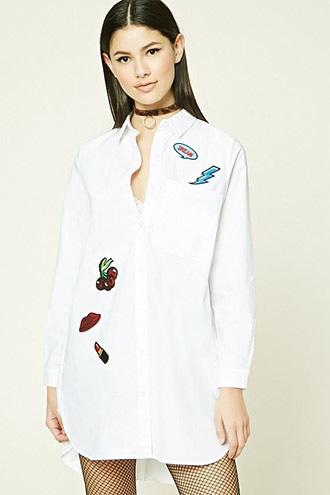 Forever21 Patched Poplin Tunic