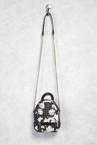 Forever21 Studded Floral Crossbody Bag