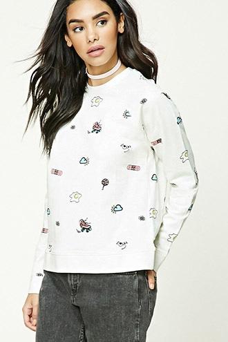 Forever21 Roller Skate Print Sweatshirt