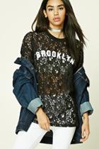 Forever21 Lace Brooklyn Graphic Tee