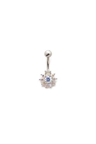 Forever21 Floral Rhinestone Belly Ring