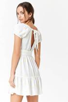 Forever21 Embroidered Flower Tie-back Dress