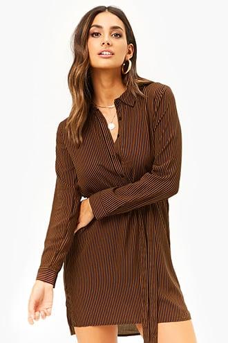 Forever21 Contrast Stripe Shirt Dress