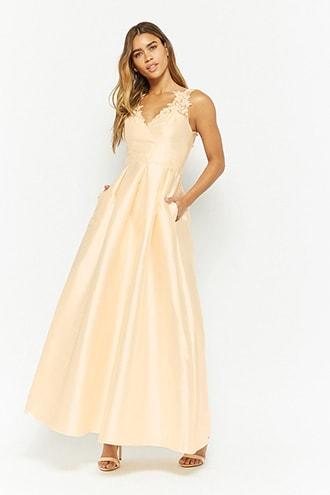 Forever21 Embroidered Mesh Gown