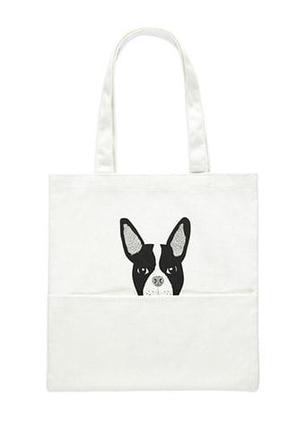 Forever21 Boston Terrier Pocket Tote Bag