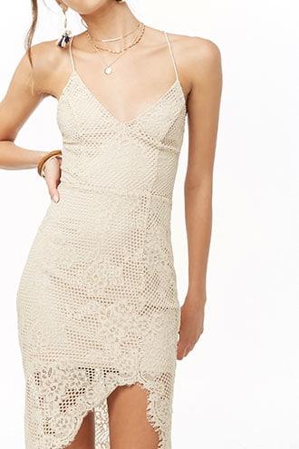 Forever21 Floral Lace Halter Dress