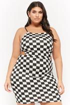 Forever21 Plus Size Checkered Cutout Mini Dress