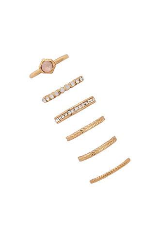 Forever21 Faux Stone Classic Ring Set