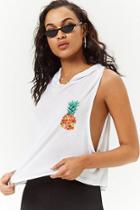 Forever21 Hooded Pineapple Graphic Top