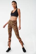 Forever21 Active Leopard Print Lace-up Leggings