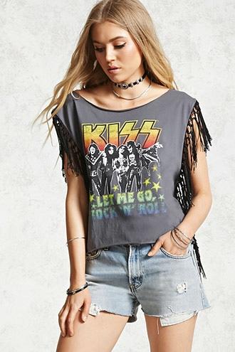 Forever21 Fringe Kiss Tank Top