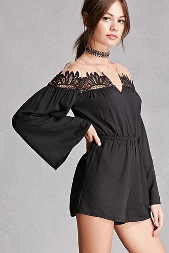 Forever21 Selfie Leslie Mesh-panel Romper