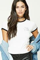 Forever21 Los Angeles Graphic Ringer Tee
