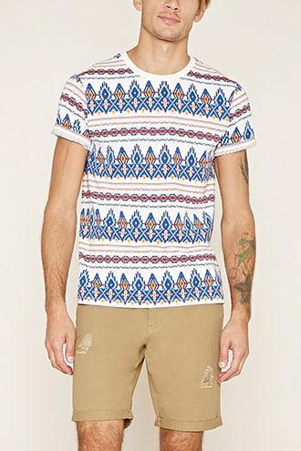 Forever21 Abstract Geo Print Tee