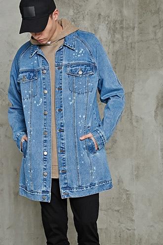 Forever21 Bleached Raglan Denim Jacket