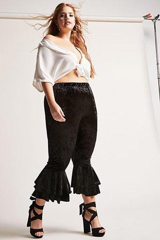 Forever21 Plus Size Crushed Velvet Pants