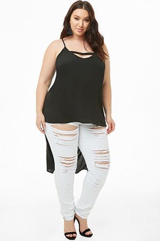 Forever21 Plus Size Crepe High-low Mini Dress
