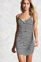 Forever21 Lace-up Striped Dress