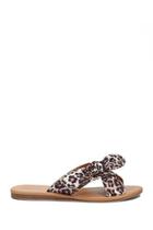 Forever21 Qupid Leopard Print Knot-front Sandals