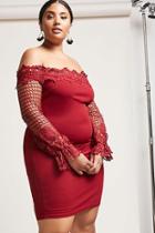 Forever21 Plus Size Soieblu Crochet-sleeve Dress