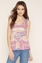 Forever21 Women's  Contemporary Abstract Top