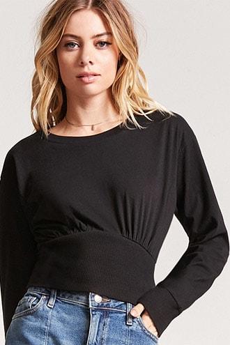 Forever21 Shirred-waist Top