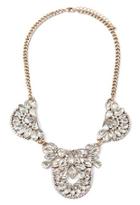 Forever21 Faux Gem Statement Necklace (antic Gold/clear)