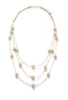 Forever21 Layered Bead Necklace (gold)