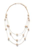 Forever21 Layered Bead Necklace (gold)