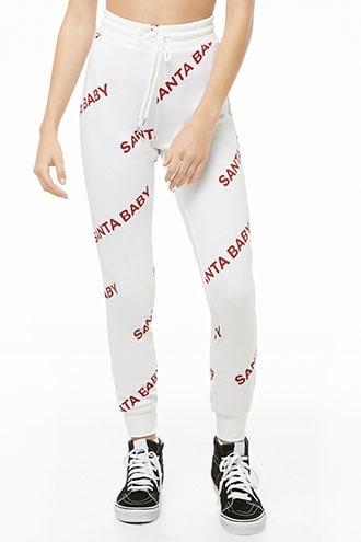 Forever21 Santa Baby Graphic Joggers
