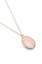 Forever21 Faux Rose Quartz Pendant Necklace