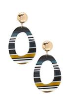 Forever21 Striped Drop Earrings
