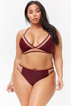 Forever21 Plus Size Mesh-trim High-waist Bikini Bottoms